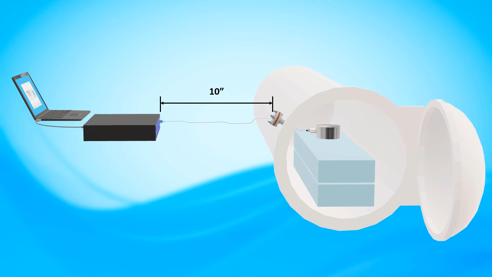 Length of wire outside retort