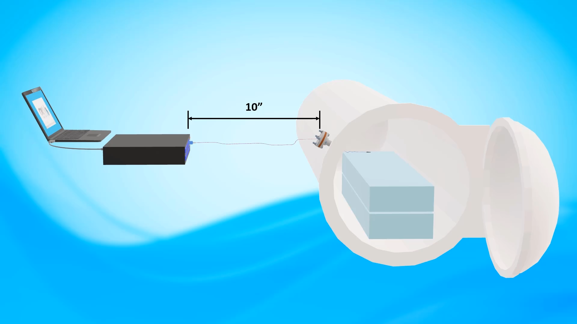 Length of wire outside retort