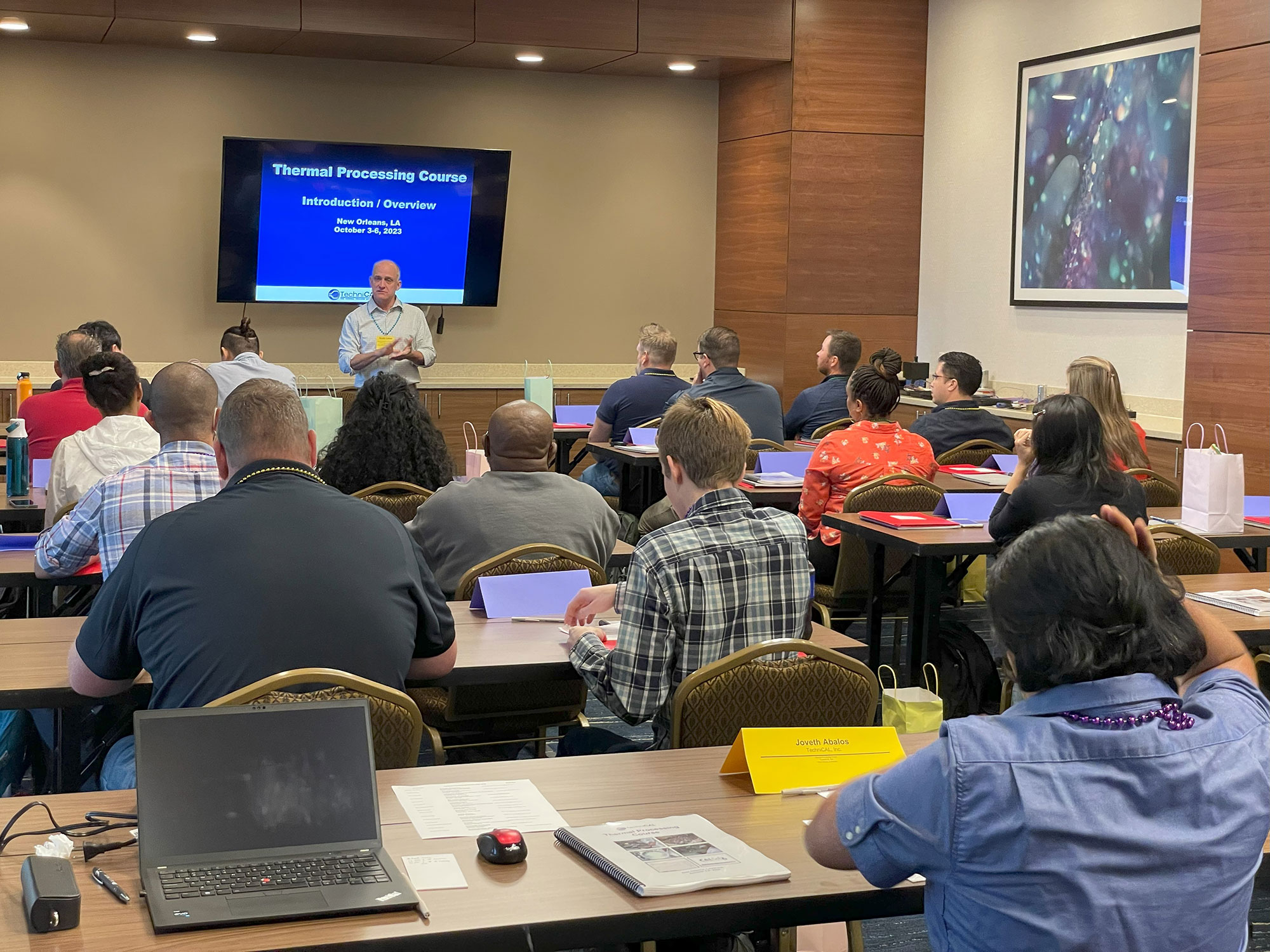 Photo of a classroom full of meeting attendees