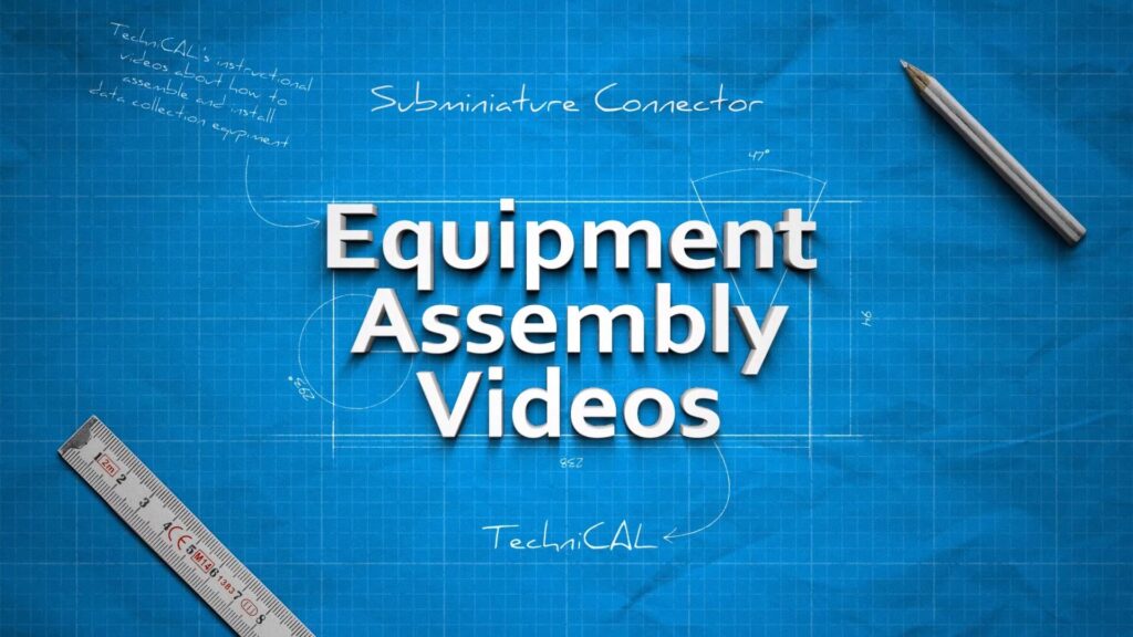 Equipment Assembly Videos title card. Image also contains decorative text.