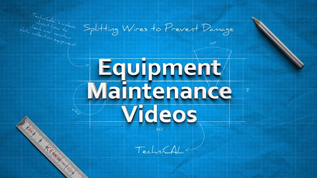 Equipment Maintenance Videos title card. Image also contains decorative text.