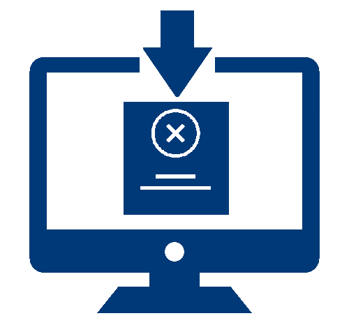Icon of computer screen with a document displayed on it