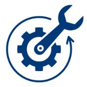 Icon of a gear and wrench