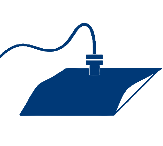 icon of a flexible pouch with wire