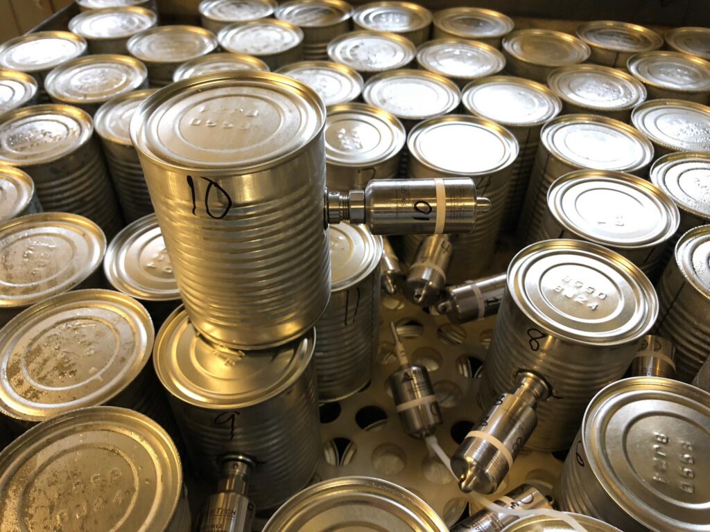 Cans with Wireless Thermocouples
